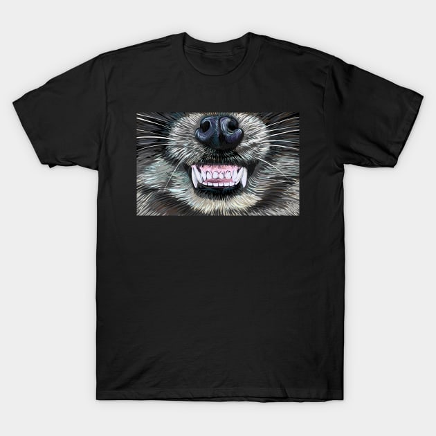 Trash Panda Face Mask T-Shirt by KatieMorrisArt